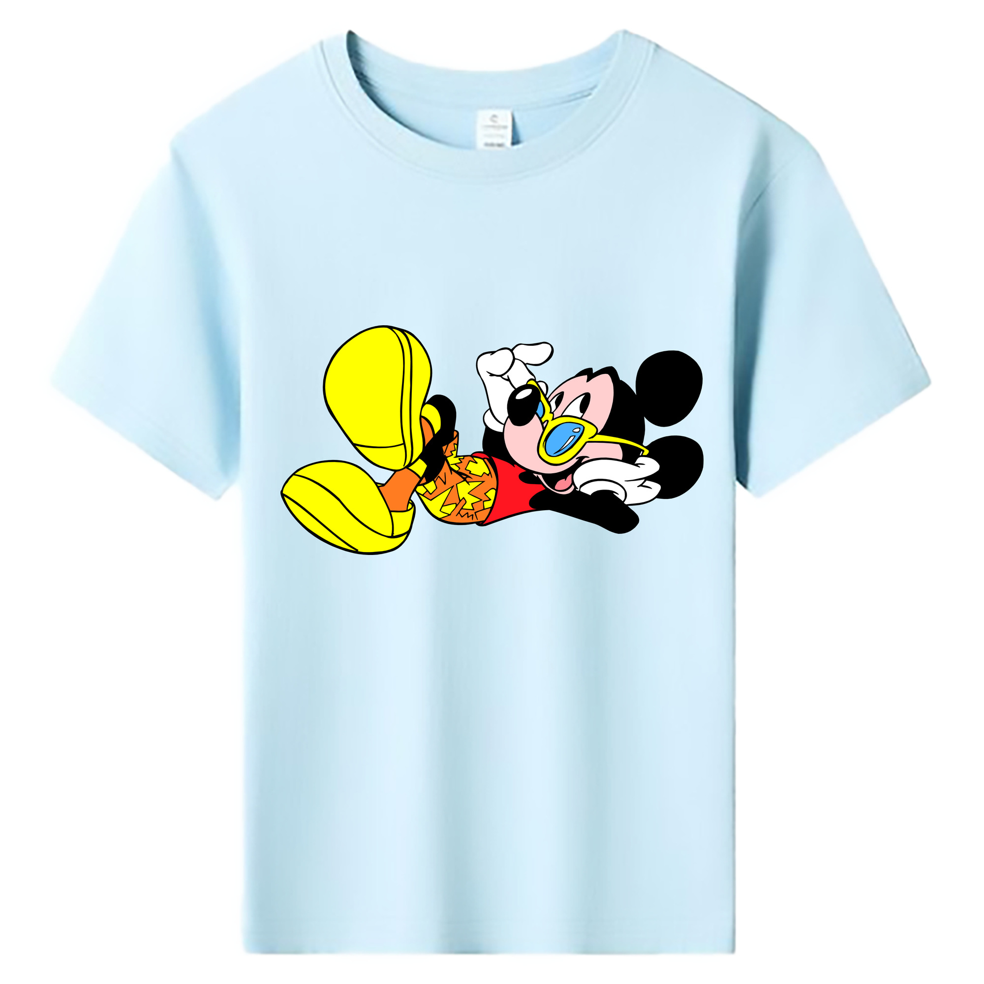 ミッキーマウス Mickey Mouse 綿100％キッズTシャツ（フロントプリント）
